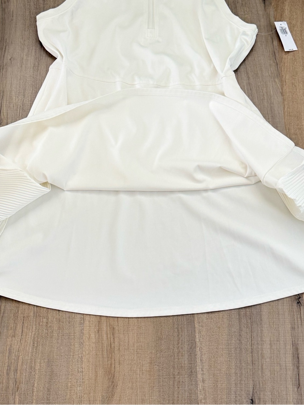 Old Navy White One-Piece Athleisure Stretchy Pleated Swimcover Women’s Dress - Picture 9 of 13